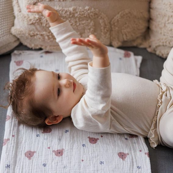 BabyOno Mušelínové pleny 3ks MEDVÍDCI