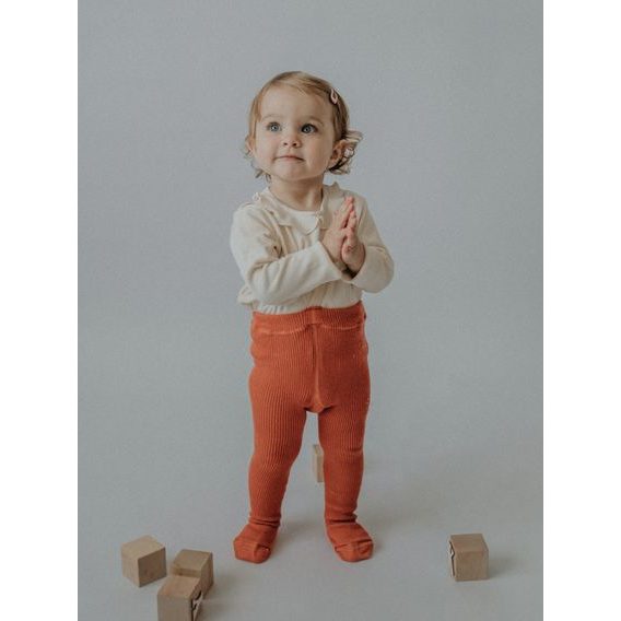 Tatrasvit Punčocháče s kšandami 100% BIO bavlna CIHLOVÁ