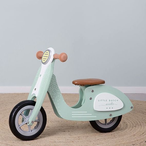 Little Dutch Dřevěné odrážedlo SCOOTER - MINT