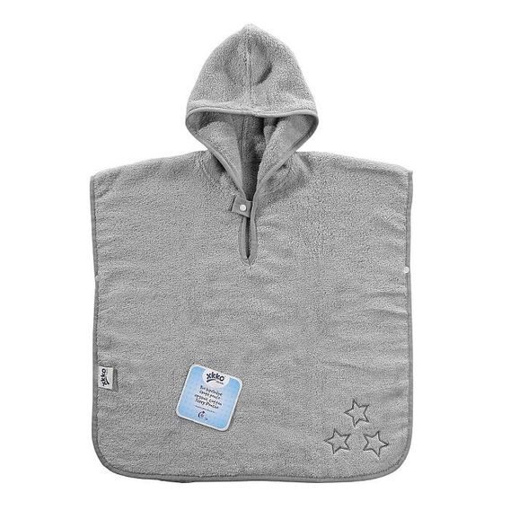 Kikko BIO bavlněné froté pončo XKKO Organic SILVER STARS