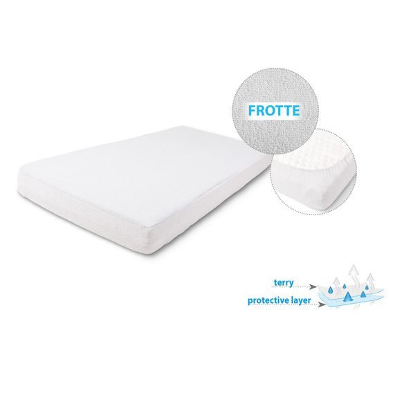 BabyMatex Nepromokavé froté prostěradlo 120x60cm SVĚTLE RŮŽOVÉ