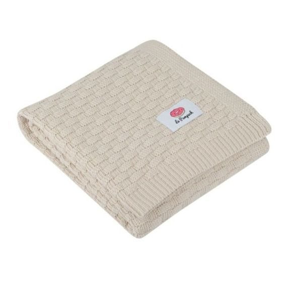 Le Pampuch Pletená dětská deka 100%Cotton "Bricks" BEIGE