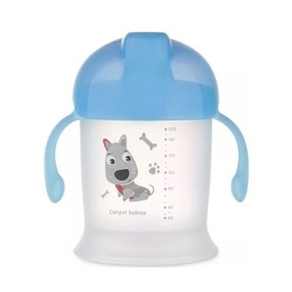 Canpol babies Nevylévací hrníček 200ml (9m+) MODRÝ PEJSEK
