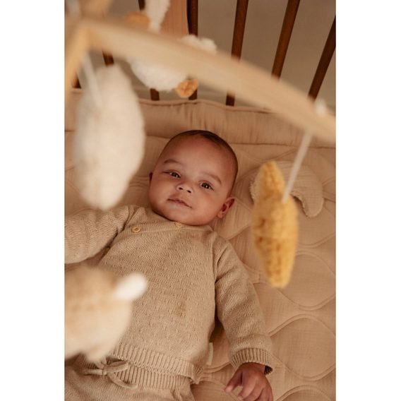 Little Dutch Dřevěný hudební kolotoč Newborn Naturals