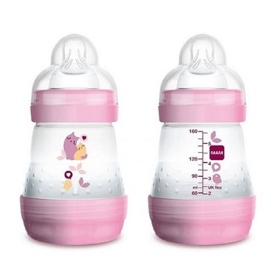 MAM Láhev samosterilizační Anti-Colic 160ml, 0m+ - RŮŽOVÁ