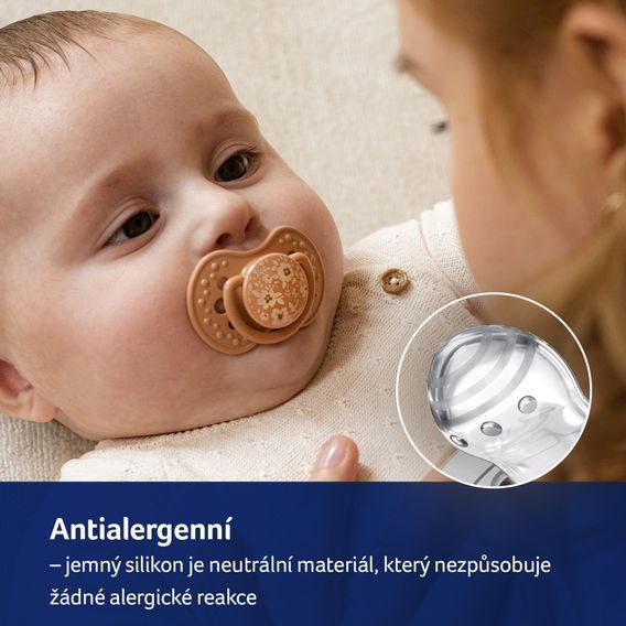 LOVI Dudlík 3-6m silikon dynamický Blossom 2ks GIRL