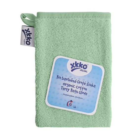 Kikko BIO bavlněná froté žínka XKKO Organic MINT