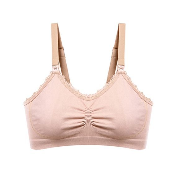 BabyOno Kojící podprsenka TĚLOVÁ s krajkou 75-80B