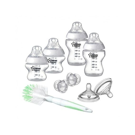 Tommee Tippee Sada kojeneckých lahviček C2N s kartáčem