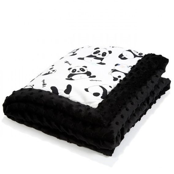 La Millou Dětská deka s výplní vel.S, I LOVE PANDA - BLACK by Marta Zmuda Trzebiatowska
