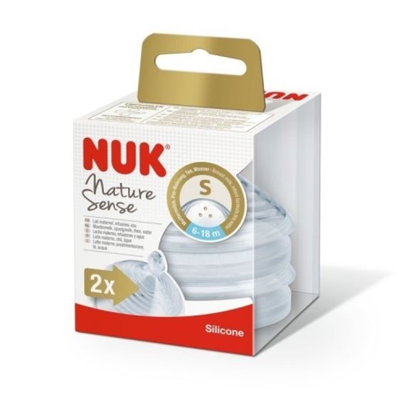 NUK Nature Sense savička V2(6-18m)/průtok S (2ks)