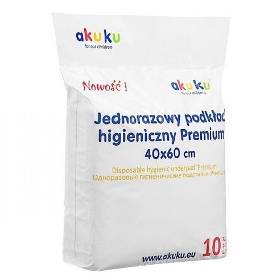 Akuku Jednorázové hygienické podložky Premium 40x60cm, 10ks