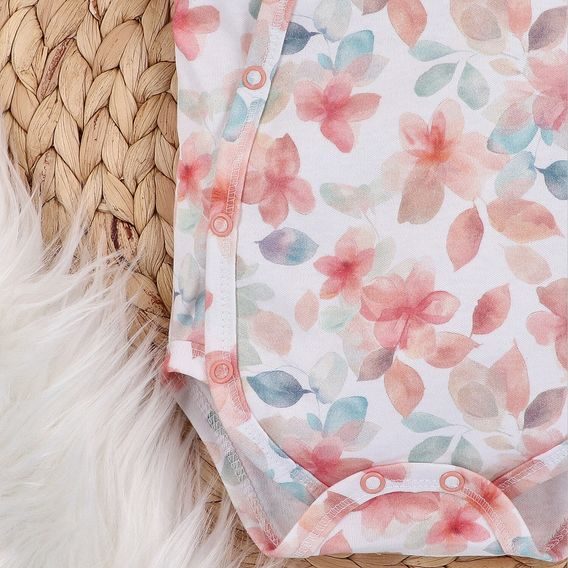 NINI Zavinovací body krátký rukáv Blossom KVĚTY