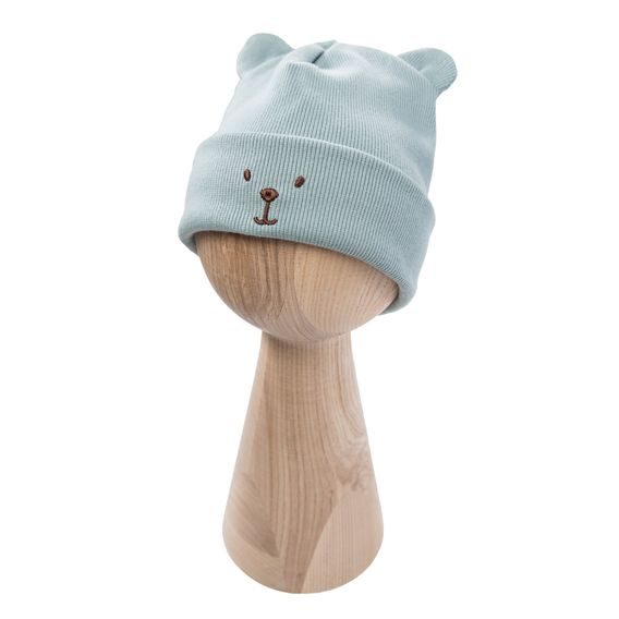 Eevi Čepička s oušky žebrovaná Beary Cool ŠALVĚJOVÁ