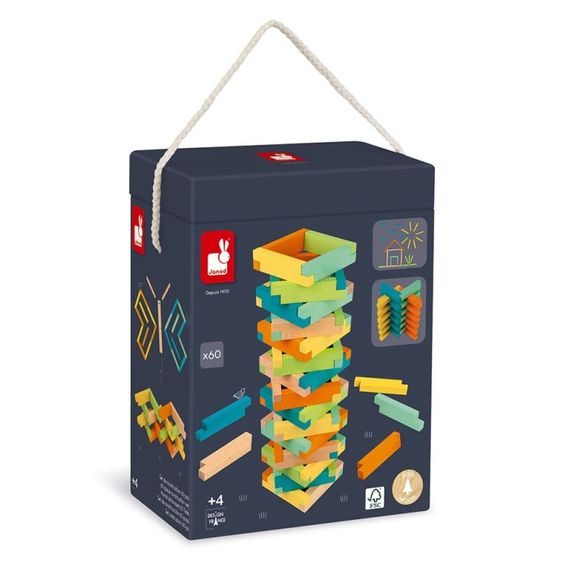 Janod Dřevěná stavebnice 60ks