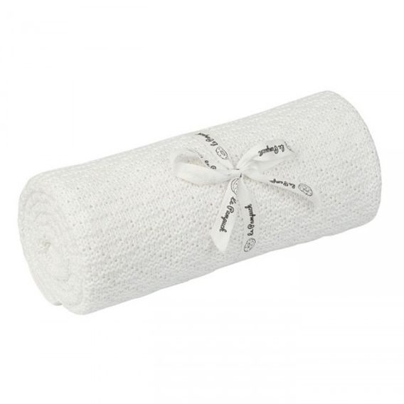 Le Pampuch Pletená dětská deka Bamboo/Cotton WHITE