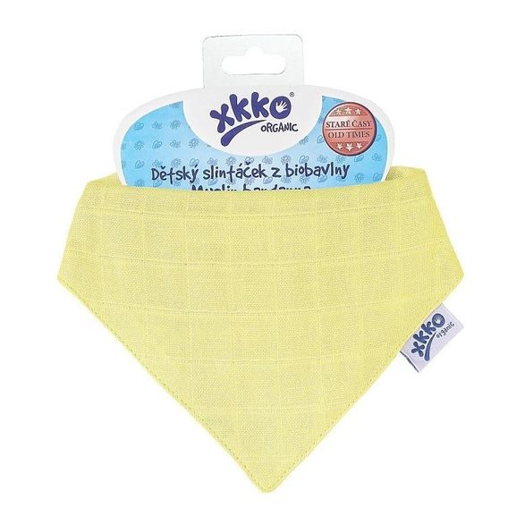 Kikko Slintáček z biobavlny XKKO Organic Staré časy - WAX YELLOW