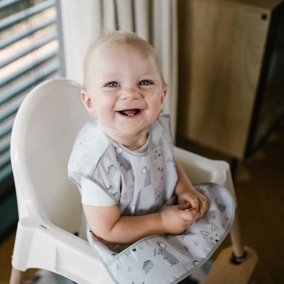 BabyOno Omyvatelný bryndák zástěrka 6m+ MYŠKA