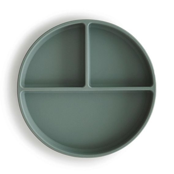 Mushie Silikonový dělený talíř s přísavkou CAMBRIDGE BLUE