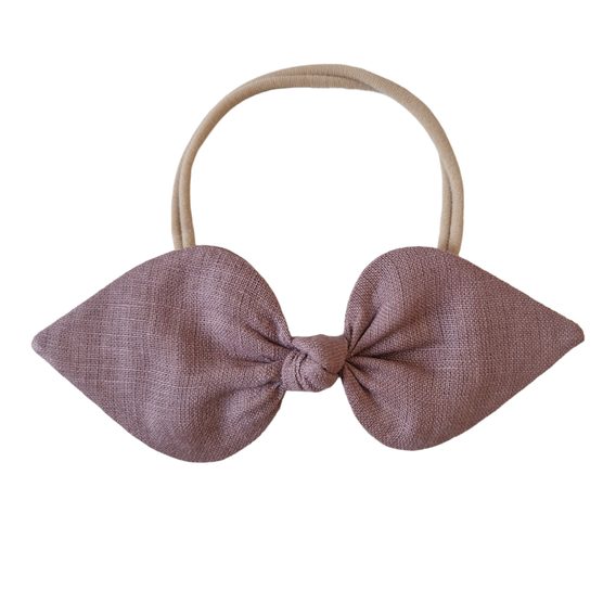 Aliro Čelenka Zoe lněná PUDROVĚ HNĚDÁ