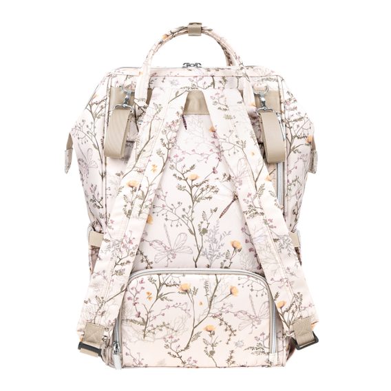KikkaBoo Přebalovací batoh Siena Luxe Secret Garden Beige