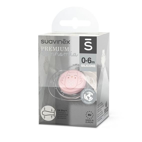 Suavinex Bonhomia dudlík SX PRO fyziologický 0-6m RŮŽOVÝ