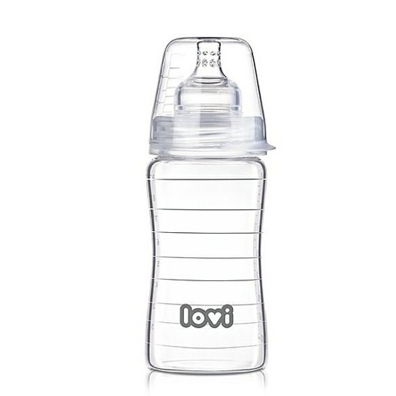 LOVI Skleněná kojenecká láhev DIAMOND GLASS 250ml