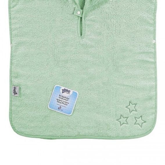 Kikko BIO bavlněné froté pončo XKKO Organic MINT STARS