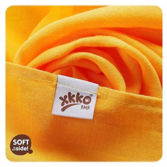 Kikko Bambusové pleny XKKO®BMB 70x70cm Little Stars ORANGE MIX 3ks