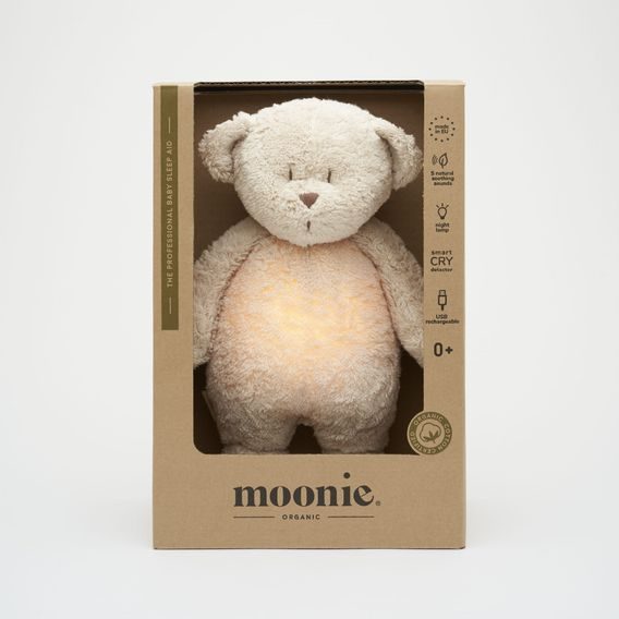 MOONIE Usínáček medvěd Organic SAND NATUR