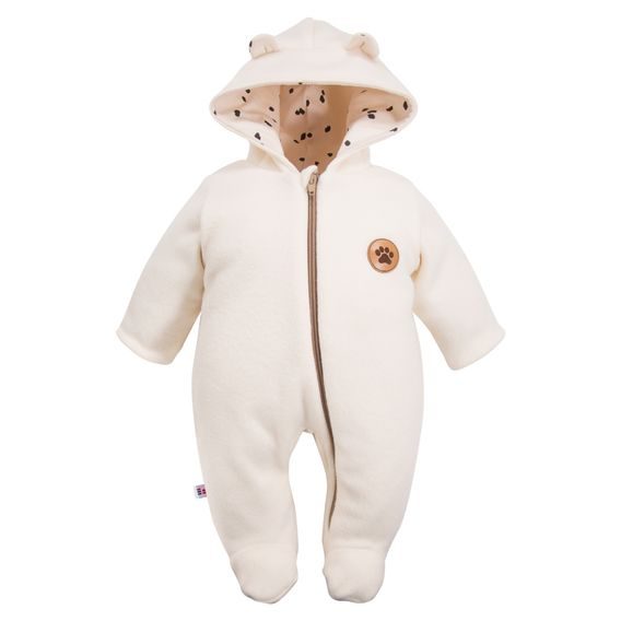 Eevi Kojenecká kombinéza overal fleece Run&Fun KRÉMOVÁ