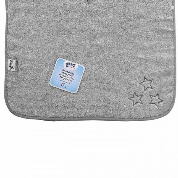 Kikko BIO bavlněné froté pončo XKKO Organic SILVER STARS