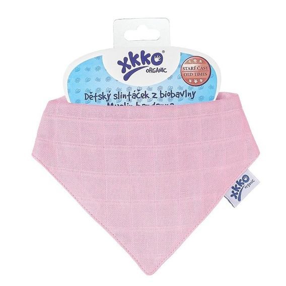 Kikko Slintáček z biobavlny XKKO Organic Staré časy - LIGHT PINK