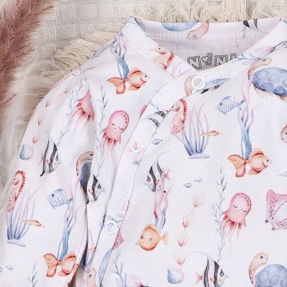 NINI Zavinovací body dlouhý rukáv Ocean Girl MOŘSKÁ ZVÍŘÁTKA