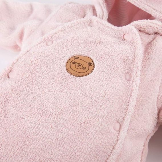 Eevi Plyšový overal Big Bear RŮŽOVÝ