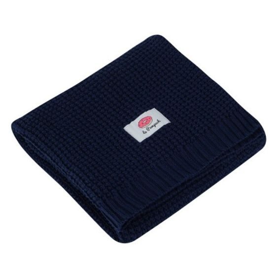 Le Pampuch Pletená dětská deka 100%Cotton NAVY