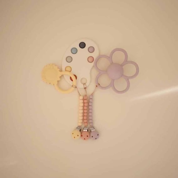 Mushie Klip na dudlík Hera POWDER PINK