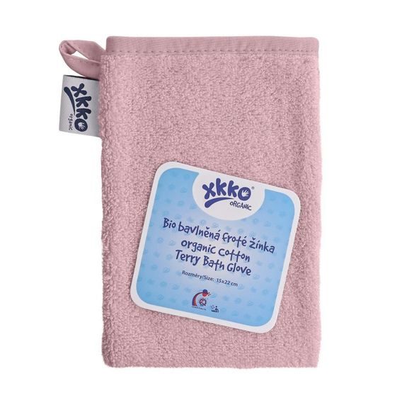 Kikko BIO bavlněná froté žínka XKKO Organic BABY PINK