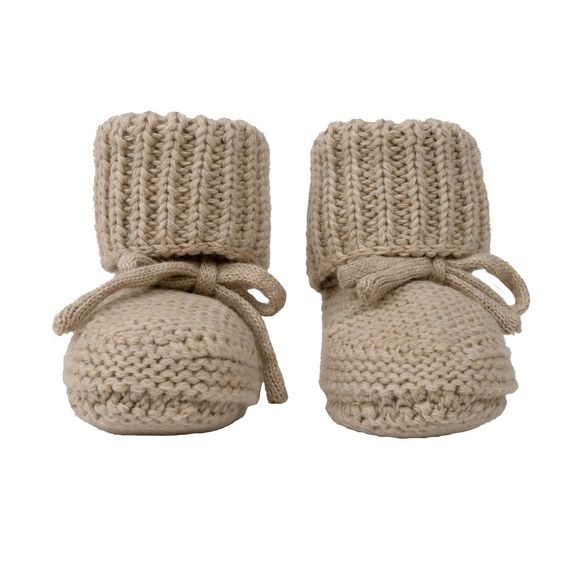 LODGER Capáčky 0-6m Slipper Knit Beige
