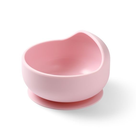 BabyOno Silikonová miska s přísavkou RŮŽOVÁ