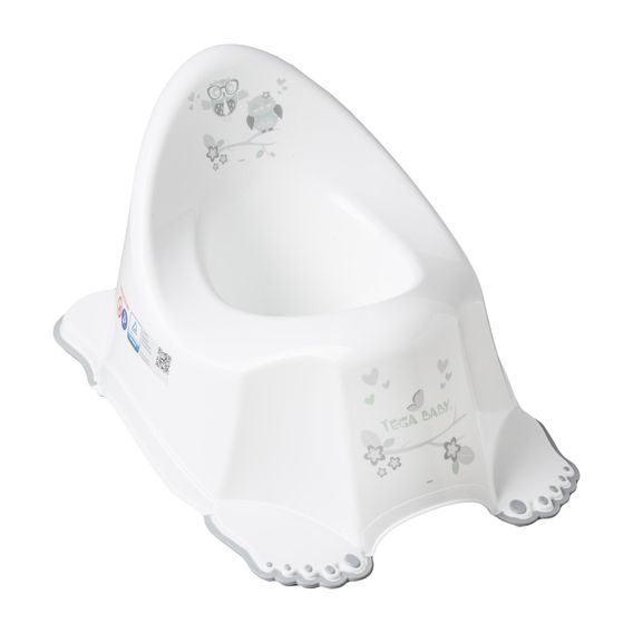 Tega Hrající nočník protiskluz SOVIČKY BÍLÝ