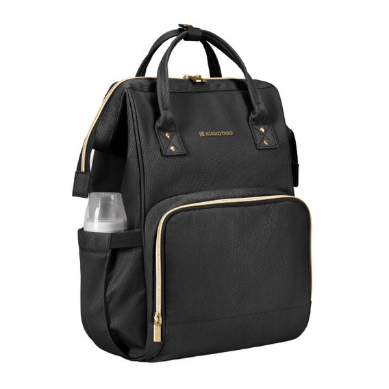 KikkaBoo Přebalovací batoh Siena Black & Gold