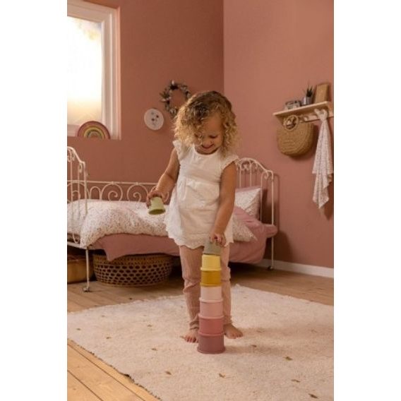 Little Dutch Stohovací kelímky Pink