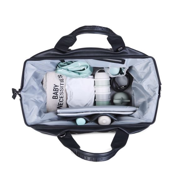 Childhome Přebalovací taška Mommy Bag Signature Vegan Leather Black