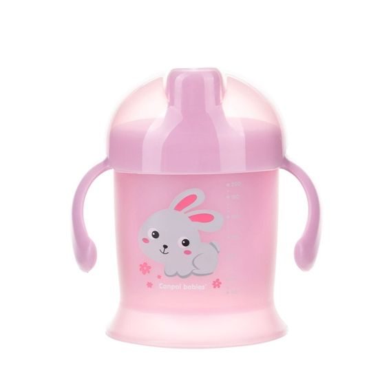Canpol babies Nevylévací hrníček Bunny&Co 200ml (9m+) - RŮŽOVÝ