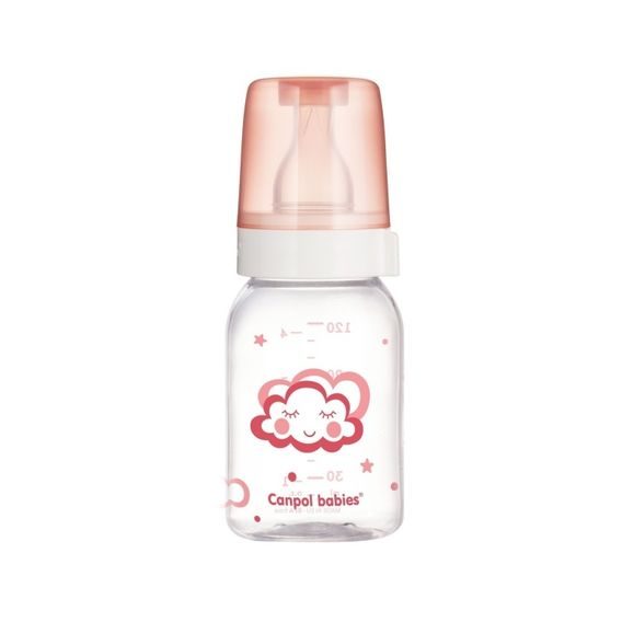 Canpol babies Skleněná láhev Night Dreams 120ml - RŮŽOVÁ