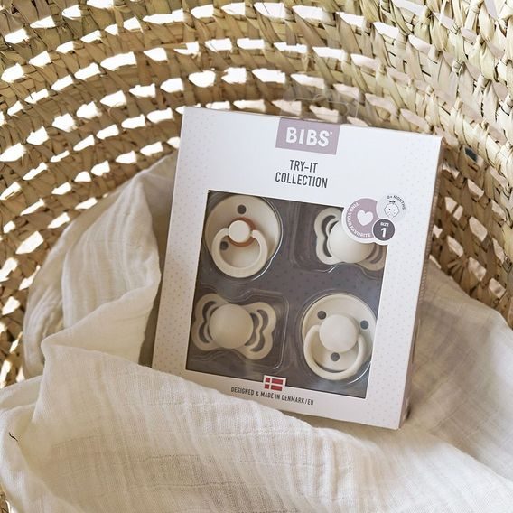 BIBS Set dudlíků Try It Collection IVORY