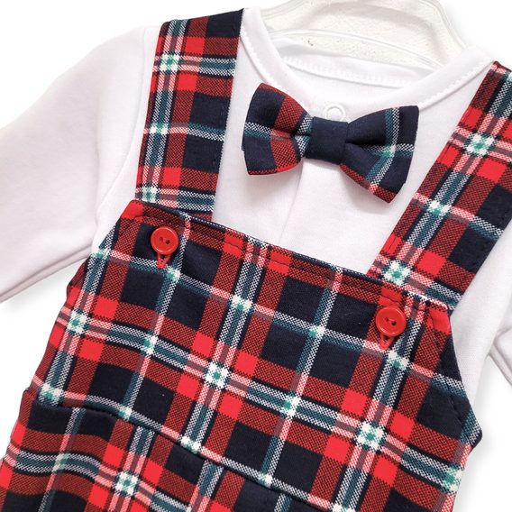 Mrofi Dupačky kostkované + body s motýlkem