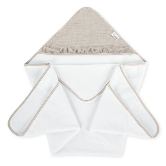 Albero Mio Osuška s kapucí Cotton Color (CC2) BÉŽOVÁ