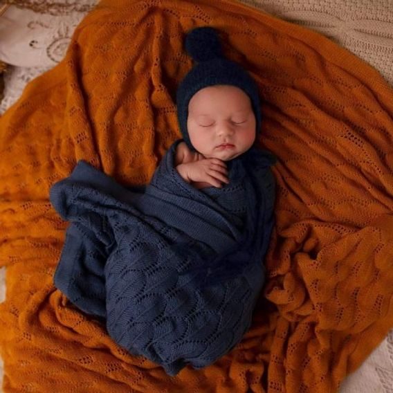 Samiboo Bambusová pletená deka Ažur POWDER PINK